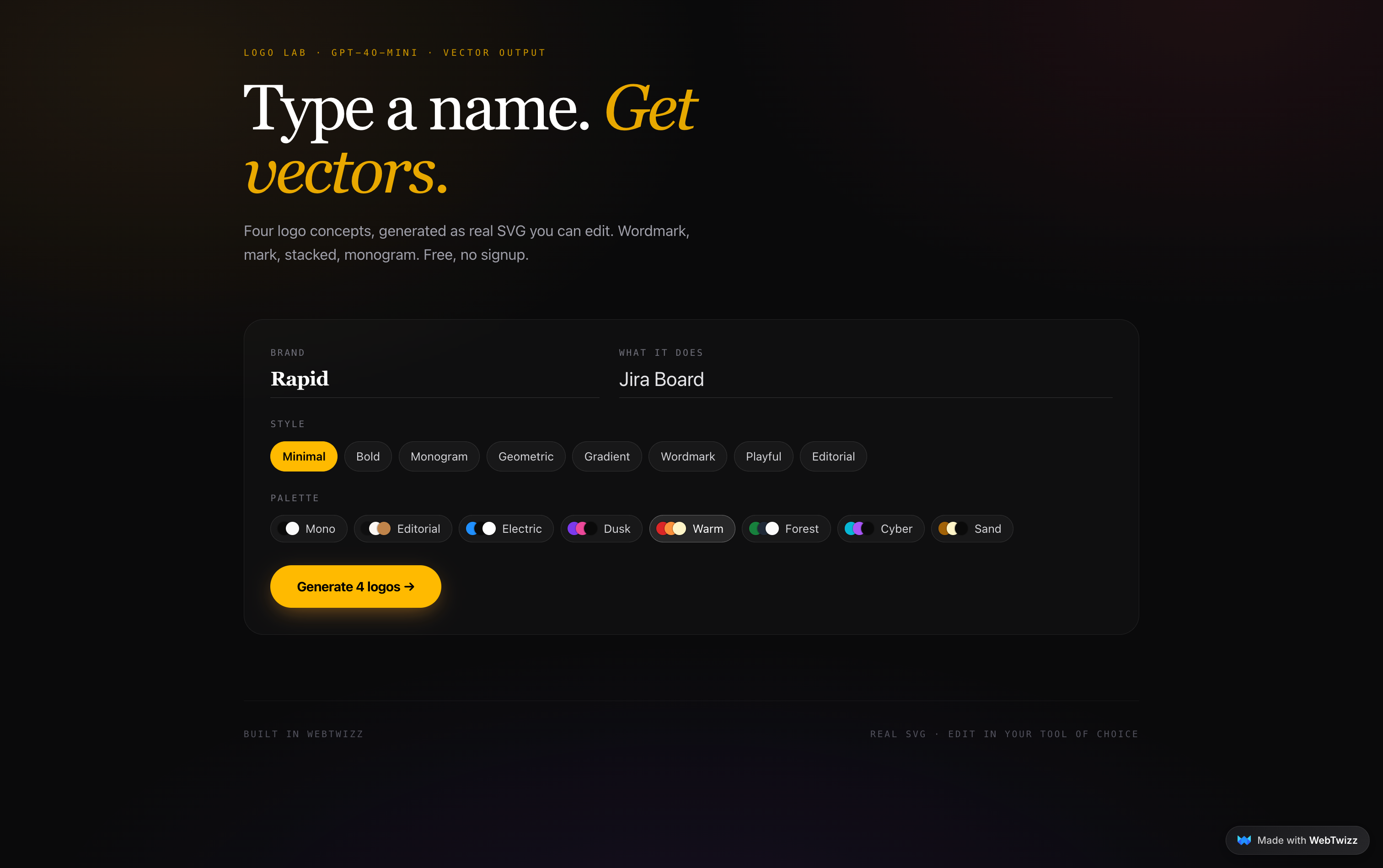 AI Logo Generator preview